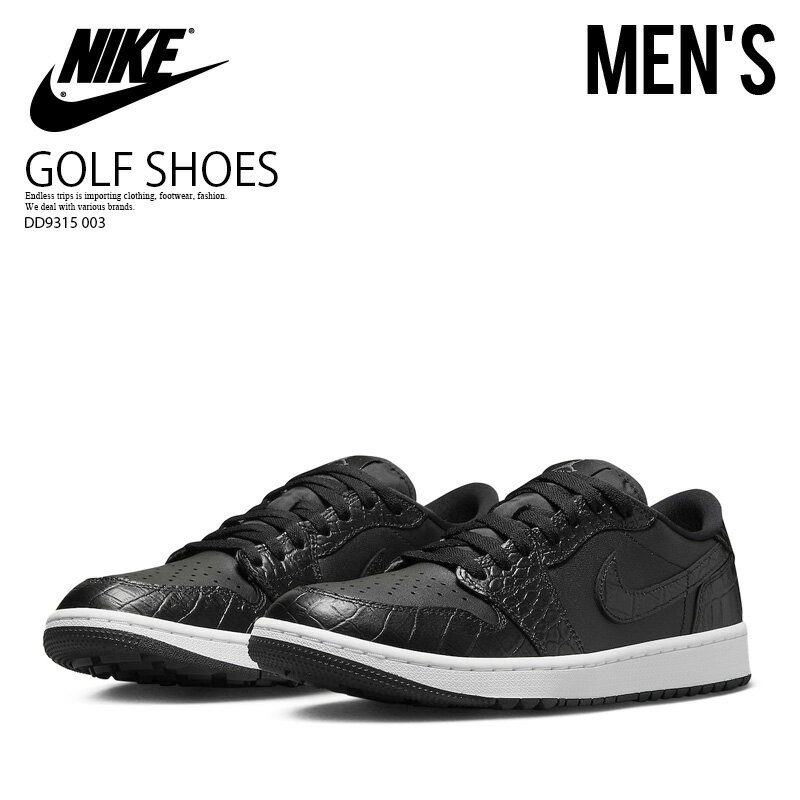 ナイキ メンズ ゴルフグッズ NIKE(ナイキ) AIR JORDAN 1 LOW G(エアジョーダン1 ロー) メンズ スパイクレス ゴルフシューズ BLACK/BLACK-IRON GREY-WHITE (ブラック/グレー/ホワイト) DD9315-003 DD9315 003