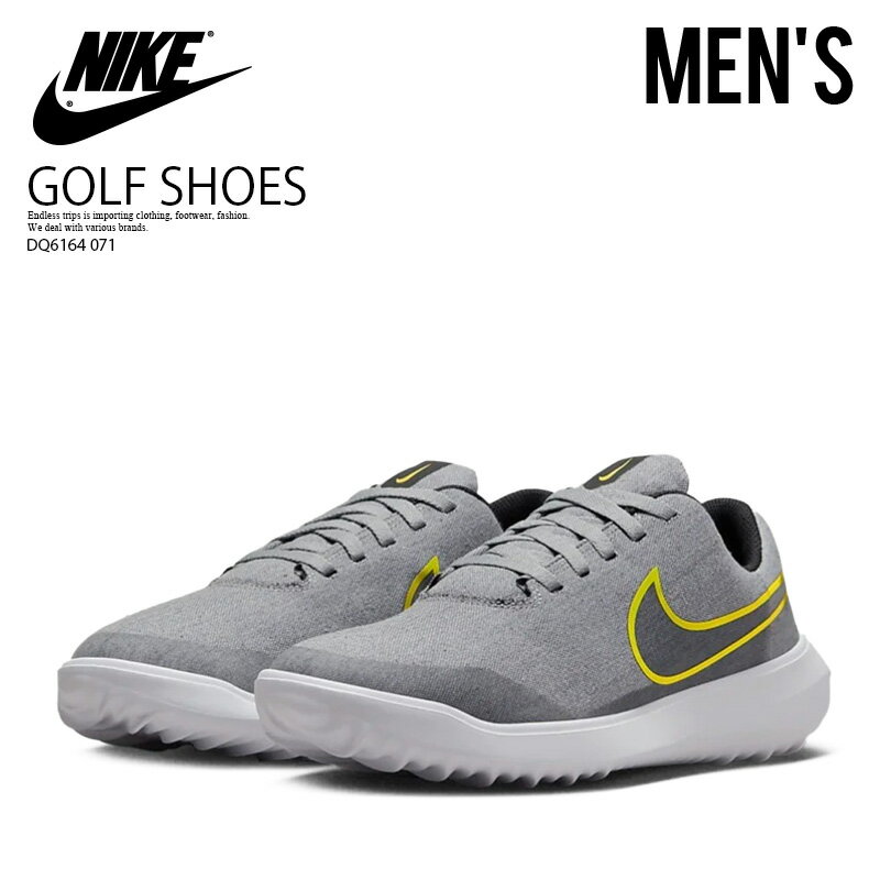 NIKE（ナイキ）VICTORY G LITE NN (ビクトリー ジー ライト) メンズ スパイクレス ゴルフシューズ SMOKE GREY/TOUR YELLOW-WHITE (スモークグレー/イエロー) DQ6164-071 DQ6164 071 dpd