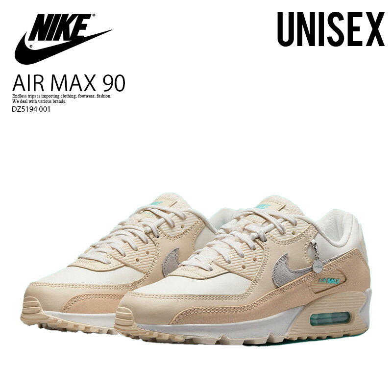 NIKE (ナイキ) WMNS AIR MAX 90 (ウィメンズ エア マックス 90) レディース メンズ ローカット スニーカー バスケットボール シューズ バッシュ タウンユース 普段使い ストリート レザー ベージュ PHANTOM/METALLIC SILVER (ファントム/シルバー) DZ5194-001 DZ5194 001 dpd