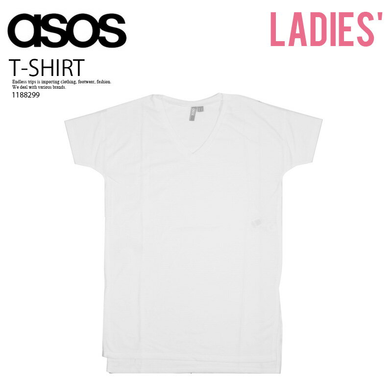 【日本未入荷! 海外限定!】 ASOS エイソス WOMENS OVERSIZED LONGLINE T-SHIRT WITH V-NECK IN LIGHTWEIGHT RIB オーバーサイズ ロング Tシャツ レディース WOMENS ウィメンズ 半袖 無地 Vネッ…