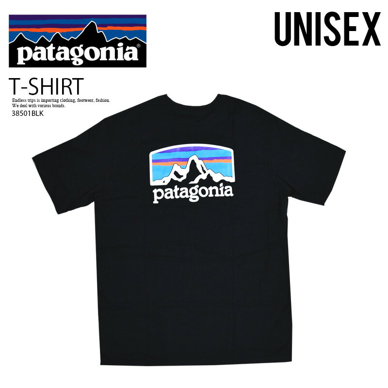 パタゴニア トップス メンズ 【希少!!大人気! ユニセックス サイズ】 patagonia（パタゴニア）FITZ ROY HORIZONS RESPONSIBILI TEE (フィッズ ロイ ホライズンズ レスポンシビリ Tシャツ) メンズ レディース 半袖 半袖T トップス WHITE (ホワイト) 38501-WHI BLACK (ブラック) 38501-BLK dpd