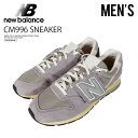 NEW BALANCE (ニューバランス) CM996 SNEAKER 35th Anniversarry 996シリーズ ライフ スタイル モデル メンズ ローカット スニーカー CM 996 スニーカー レトロ シューズ タウンユース 普段使い カジュアル ストリート アウトドア スポーツ GREY (グレー) CM996HK2