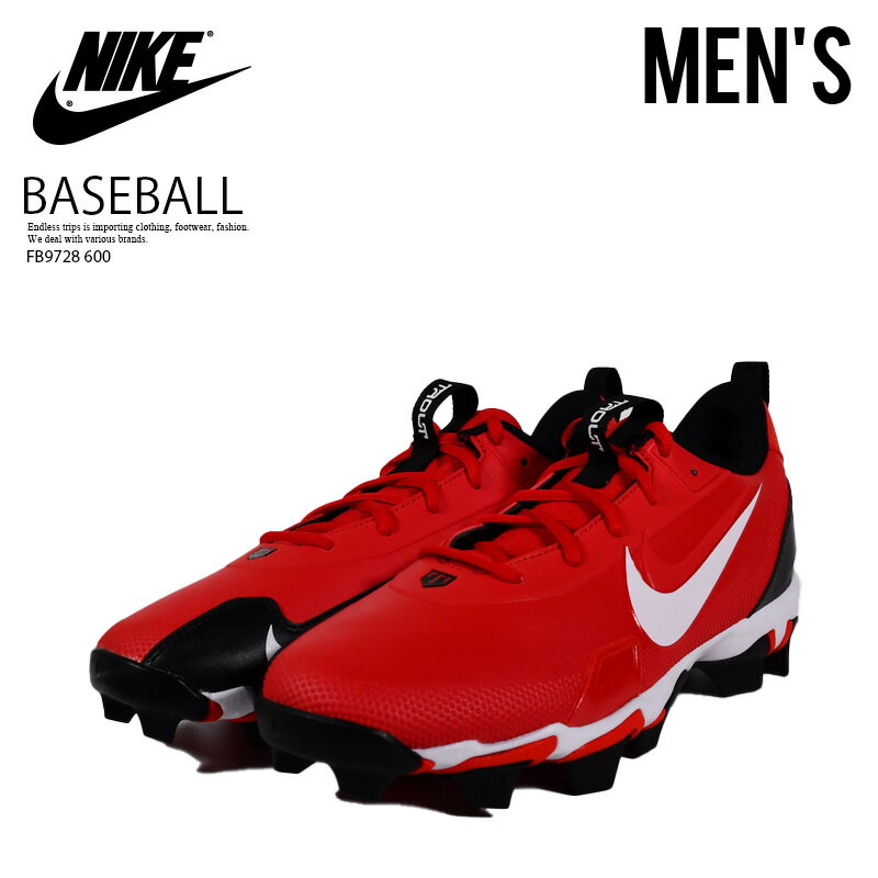 【☆アウトレット☆】NIKE (ナイキ) FORCE TROUT 9 KEYSTONE (フォース トラウト 9 キーストン) MENS メンズ 野球 ベースボールシューズ ベースボール スパイク RED/WHITE 赤 (レッド / ホワイト) FB9728-600 FB9728 600 【※箱ダメージ、もしくは別箱でのお届け】