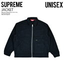 シュプリーム Supreme (シュプリーム) MOLESKIN WORK JACKET (モールスキン ワーク ジャケット) ユニセックス(メンズ モデル) ショート ジャケット タウンユース 普段使い カジュアル ストリート ヒップホップ スケーター アウトドア スポーツ 23AW 23FW BLACK (ブラック) FW23J93 BLACK