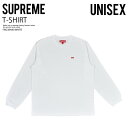 シュプリーム Supreme (シュプリーム) SMALL BOX L/S TEE (スモールボックス ロングスリーブ Tシャツ) ユニセックス ロングスリーブ ロンT 長袖 ティーシャツ トップス カットソー ボックスロゴ タウンユース ストリート ヒップホップ スケーター 23AW 23FW 白 ホワイト FW23KN40 WHITE