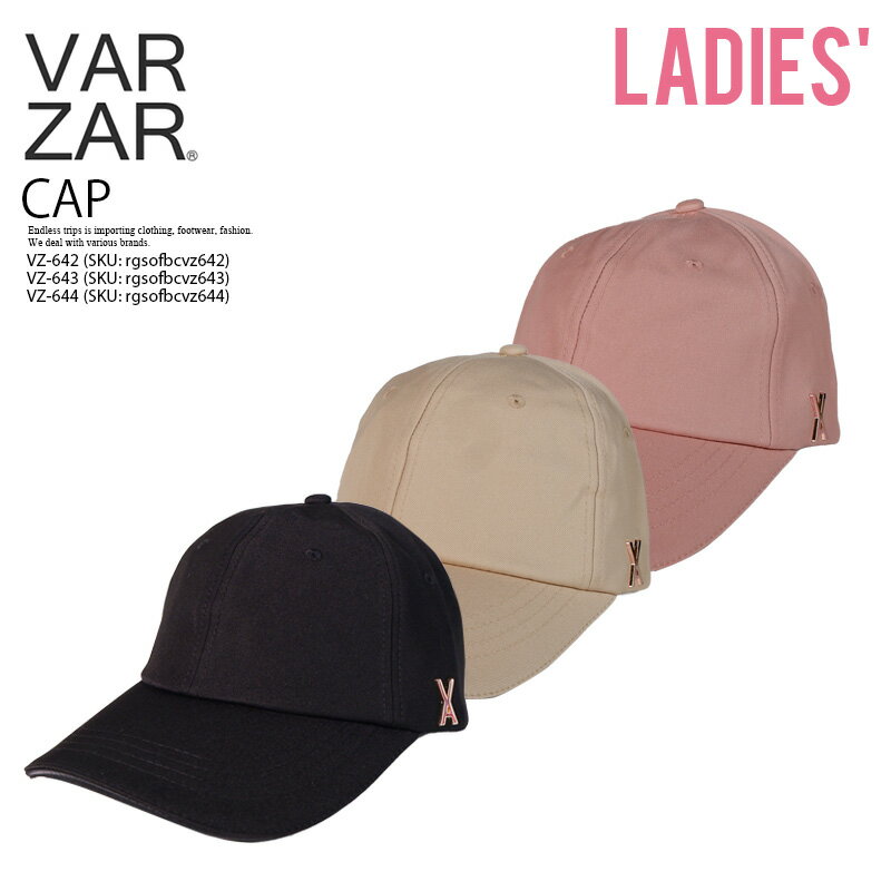 VARZAR バザール Rose gold stud over fit ball cap (ローズ ゴールド スタッド ロゴ オーバー フィット ボール キャップ) スタッズ 帽子 韓国ブランド コリア レディース ウィメンズ 普段使い カジュアル ストリート ブラック(VZ-642) ベージュ(VZ-643) ピンク(VZ-644) dpd