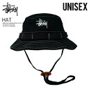 ステューシー STUSSY ステューシー ハット CONTRAST TOPSTITCH BOONIE コントラスト トップステッチ ブー二ー ユニセックス ロゴ 顎ひも カジュアル ストリート 帽子 メンズ レディース BLACK (ブラック) ST721011 BLACK エンドレストリップ ENDLESS TRIP ypd