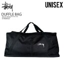 STUSSY ステューシー ダッフルバッグ DESIGNS DUFFLE BAG デザインズ ダッフル バッグ メンズ レディース ボストンバッグ 大容量 ジム アウトドア 旅行 BLACK ブラック 黒 ST7M0088 BLK ENDLESS TRIP ENDLESSTRIP エンドレストリップ