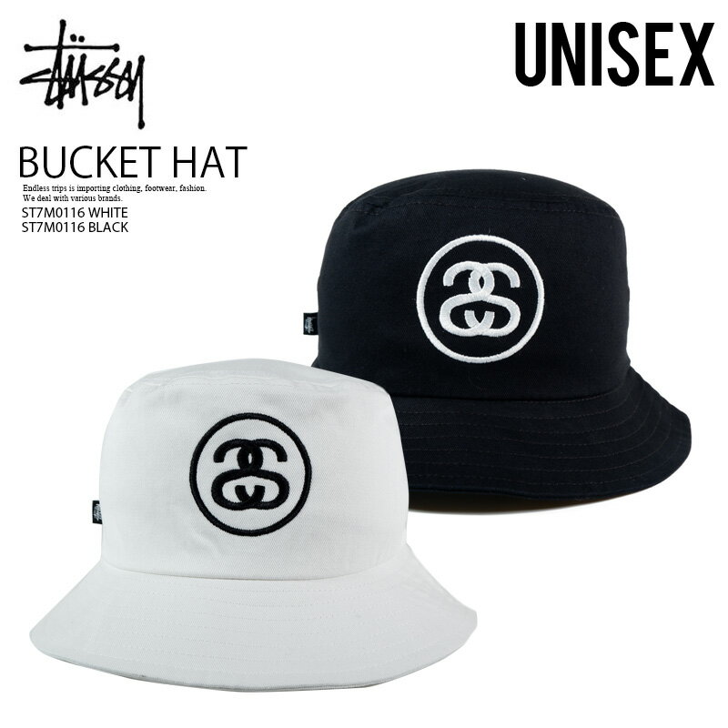 ステューシー STUSSY ステューシー バケットハット SS LINK BUCKET HAT (SSリンク バケット ハット) ユニセックス メンズ レディース 帽子 バケハ ハット ST7M0116 WHITE ホワイト ST7M0116 BLACK ブラック エンドレストリップ ENDLESS TRIP