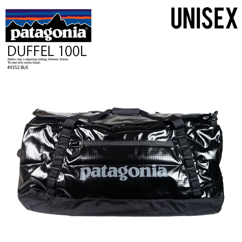 patagonia (パタゴニア) BLACK HOLE DUFFEL 100L (ブラック ホール ダッフル 100L) ユニセックス ダッフルバッグ ボストンバッグ バックパック 大容量 2WAY バッグ 旅行 アウトドア キャンプ カジュアル タウンユース デイリーユース 普段使い BLACK ブラック 49352 BLK dpd