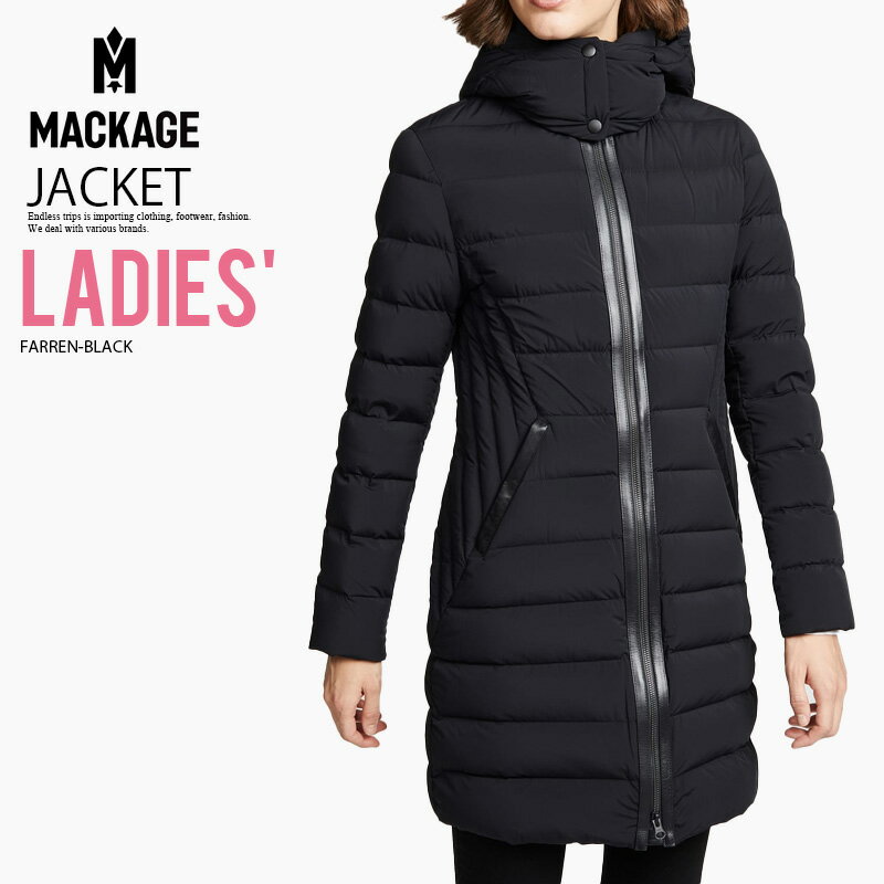 MACKAGE (マッカージュ) ジャケット コート FARREN (ファーレン) ロング ダウンコート アウター フード取り外し可能 ブラックBLACK(C0001) FARREN-BLACK ENDLESS TRIP エンドレストリップのサムネイル