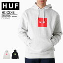 【希少 大人気 ユニセックス】 HUF (ハフ) MEN 039 S ESSENTIALS BOX LOGO HOODIE (メンズ エッセンシャルズ ボックスロゴ フーディー) パーカー トップス 長袖 裏起毛 ロゴ PF00465 ATHLETIC HEATHER (へザー) グレー PF00465 BLACK (ブラック) エンドレストリップ dpd