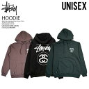 STUSSY ステューシー パーカー フーディー SOLID STOCK LINK HOOD (ソリッド ストック リンク フード) トップス フーディー プルオーバー トレーナー パーカー 裏起毛 黒 ST035202 BLACK (ブラック) 緑 FERN GREEN (グリーン) 茶色 BROWN (ブラウン) エンドレストリップ