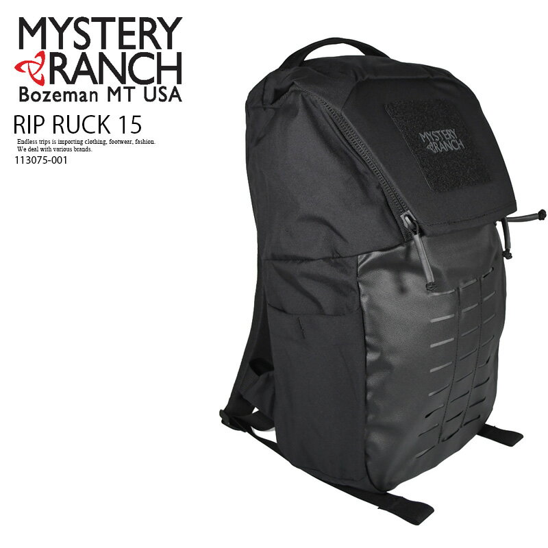 Rakuten - 【エントリーでポイント10倍！】MYSTERY RANCH (ミステリーランチ) RIP RUCK 15 (リップ ラック 15) バックパック デイパック リュック ミリタリー カジュアル ビジネス 出張 旅行 通学 アウトドア キャンプ 登山 BLACK (ブラック) 113075 001 113075-001 R0018