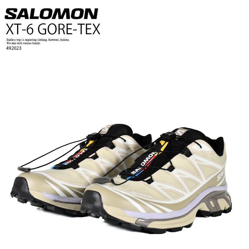 SALOMON (サロモン) XT-6 GORE-TEX (XT-6 ゴアテックス) レディース サイズ ローカット スニーカー 中厚底 GTX テックウェア スポーツミックス ゴープコア モード カジュアル ストリート (ベージュ系) L49202300 L49202300022 492023 R0058