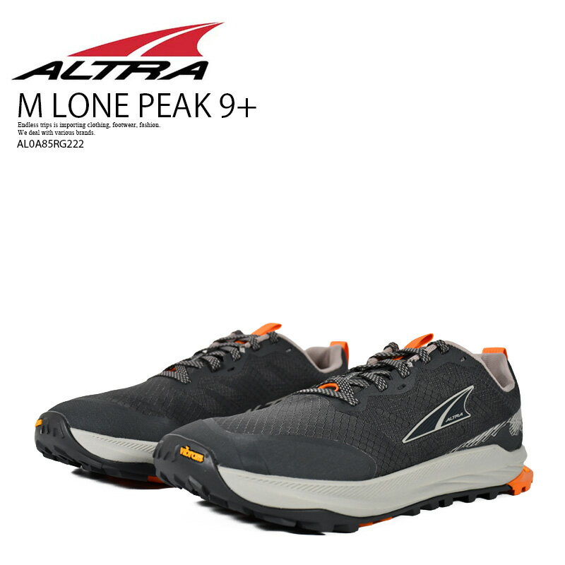 ALTRA (アルトラ) M LONE PEAK 9+ (メンズ ローンピーク 9+) ローカット スニーカー トレイル ランニング シューズ 普段使い カジュアル テック系ファッション アーバンアウトドア DARK SHADOW (ダーク シャドウ) AL0A85RG222 R0018
