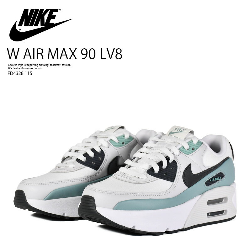 Rakuten - NIKE (ナイキ) W AIR MAX 90 LV8 (ウィメンズ エア マックス 90 LV8) レディース 厚底 ローカット スニーカー ボリューム プラットフォーム ハイプロ ハイテク Y2K 韓国ファッション (ホワイト/ライトグレー) FD4328-115 FD4328 115 R0068