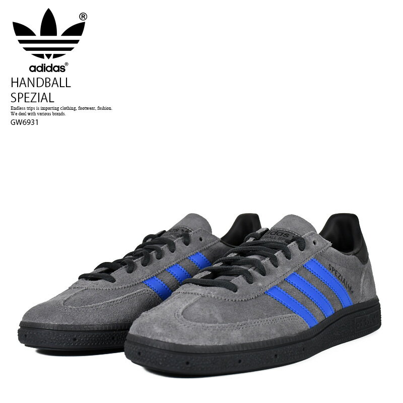 【エントリーでポイント10倍！】adidas (アディダス) HANDBALL SPEZIAL (ハンドボール スペツィアル) メンズ サイズ ローカット スニーカー テラスシリーズ 薄底 ロープロ ローテク カジュアル ストリート GREFIV/EQTBLU/CBLACK (グレー/ブルー/ブラック) IH9765 R0028