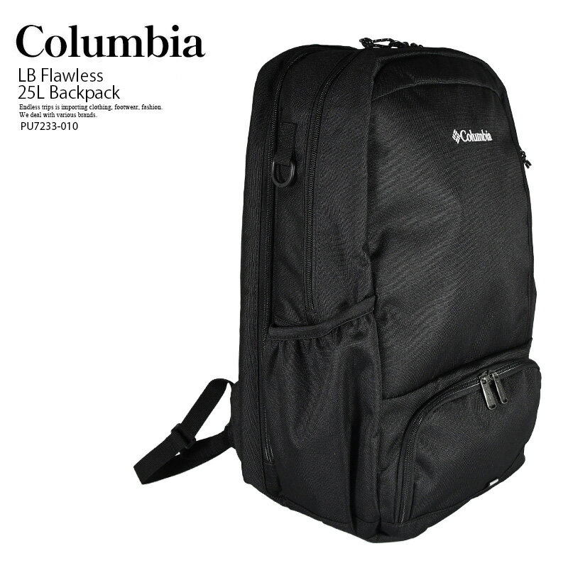 Colombia - Columbia (コロンビア) LB Flawless 25L Backpack (LB フローレス 25L バックパック) リュック 2気室 お弁当収納 ビジネス 通勤 通学 オフィス カジュアル シンプル ミニマル 普段使い (ブラック) PU7233 010 PU7233-010 R0058