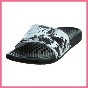 【日本未入荷! 海外限定! レディース サンダル】 NIKE (ナイキ) WOMENS BENASSI JDI PRINT (ベナッシ プリント) シャワーサンダル ヘルシーサンダル BLACK/WHITE (ブラック/ホワイト) 618919 006