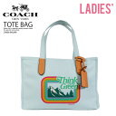 コーチ トートバッグ レディース 【希少! 大人気!】COACH (コーチ) RECYCLED TOTE 30 (リサイクル トート) レディース トートバッグ ロゴ B4UAR (グリーン) C9806 B4UAR エンドレストリップ dpd