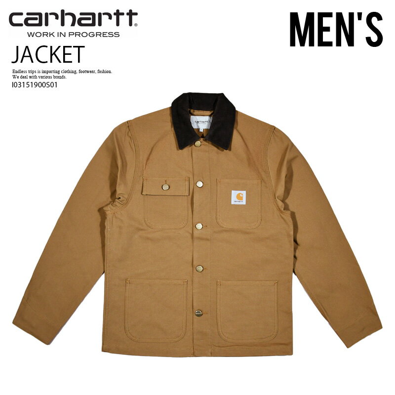 CARHARTT WIP カーハート MICHIGAN COAT ミシガン コート メンズ ジャケット アウター コットン ショート丈 ボタン 普段使い カジュアル ストリート アウトドア HAMILTON BROWN/TOBACCO RIGID …