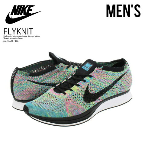 【希少!大人気!メンズ モデル】 NIKE（ナイキ）FLYKNIT RACER (フライニット レーサー) MENS スニーカー GREEN STRIKE/BLACK-BLUE LAGOON (グリーン ストライク/ブラック ブルー ラグーン) 526628 304 ENDLESS TRIP