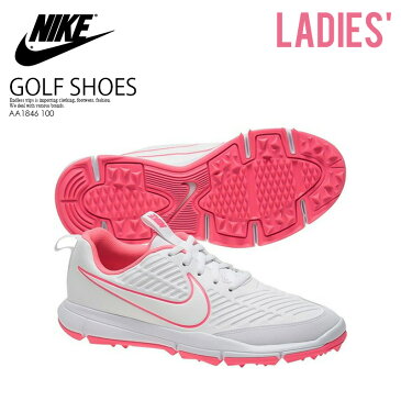 楽天お買い物マラソン 【希少! 大人気! レディース ゴルフシューズ】 NIKE (ナイキ) NIKE EXPLORER 2 (エクスプローラー 2) WOMENS GOLF SHOES スパイクレス WHITE/WHITE-SUNSET PULSE (ホワイト/ピンク) AA1846 100