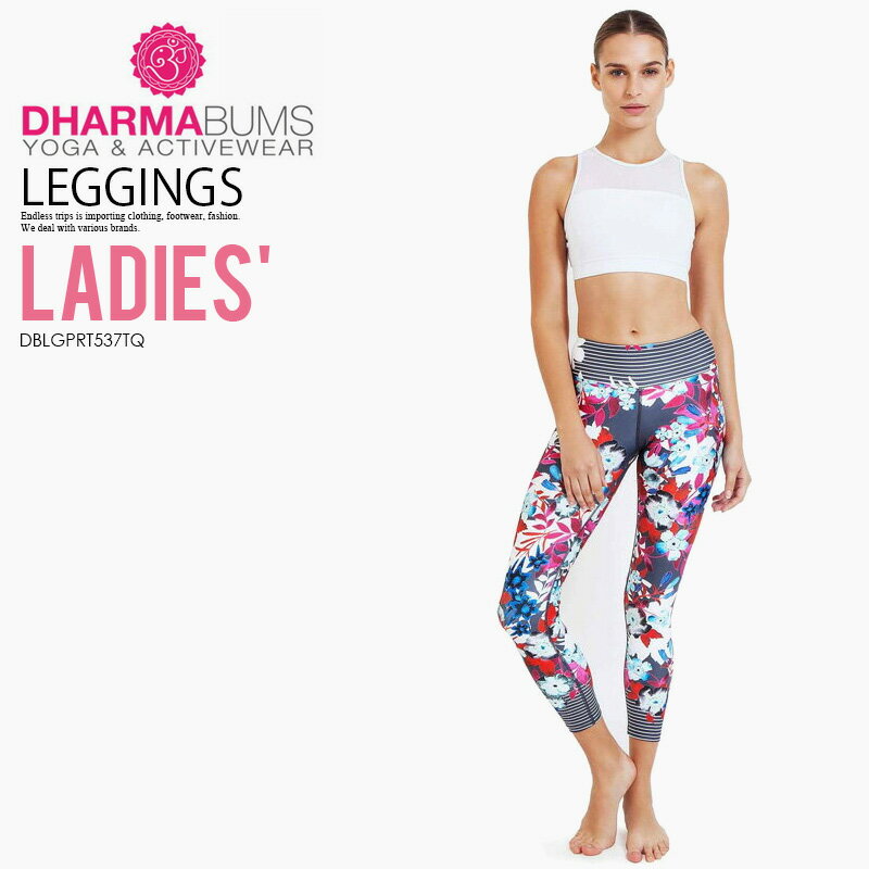  Dharma Bums (ダーマ バムズ) Floral Pop Standard Waist Printed Yoga Legging 7/8 フィットネス スポーツ ウィメンズ Pop Floral print (ポップ フローラル) DBLGPRT537TQ dpd-4