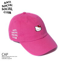 楽天お買い物マラソン！ 【日本未入荷!入手困難!】ANTI SOCIAL SOCIAL CLUB ( アンチソーシャル ソーシャルクラブ ) ASSC X HELLO KITTY CAP ハロー キティ コラボ キャップ 帽子 メンズ レディース PINK (ピンク) 限定商品 hellokittycappink エンドレストリップ