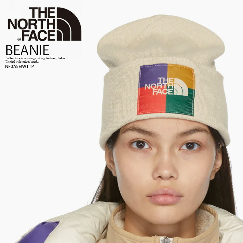 【希少 大人気 】THE NORTH FACE (ノースフェイス) COLOUR BLOCK KNIT BEANIE (カラー ブロック ニット ビーニー) ニット帽 帽子 ユニセックス メンズ レディース VINTAGE WHITE (ヴィンテージ ホワイト) オフホワイト NF0A5EIW11P ENDLESSTRIP エンドレストリップ dpd