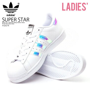 【希少！】【レディースサイズ】 adidas ORIGINALS（アディダス） SUPERSTAR J (スーパースター) レディース シューズ スニーカー FTWWHT/FTWWHT/METSIL(ホワイト/メタリックシルバー) (AQ6278)【外箱ダメージあり】 dpd-2