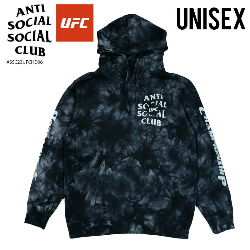 ANTI SOCIAL SOCIAL CLUB/UFC (アンチ ソーシャル ソーシャル クラブ/UFC) ASSC X UFC ULTIMATUM HOODIE (アルティメイタム フーディー) ユニセックス メンズ パーカー フーディー オクタゴン MMA 総合格闘技 カジュアル ストリート BLACK ブラック ASSC23UFCHD06 dpd