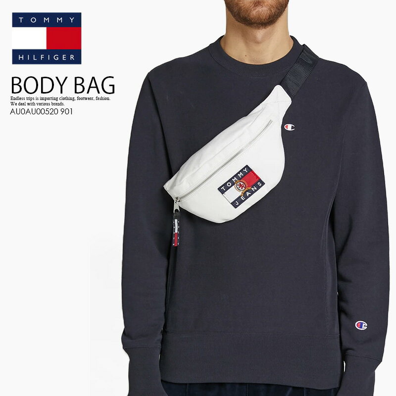 【アウトレット☆訳あり価格商品】 TOMMY JEANS トミージーンズ 6.0 CREST HERITAGE BUMBAG クレスト ヘリテージ バムバッグ トミー ヒルフィガー メンズ レディース ウエストバッグ ボディバッグ ショルダーバッグ ホワイト 白 AU0AU00520 901【※汚れあり】 dpd ypd