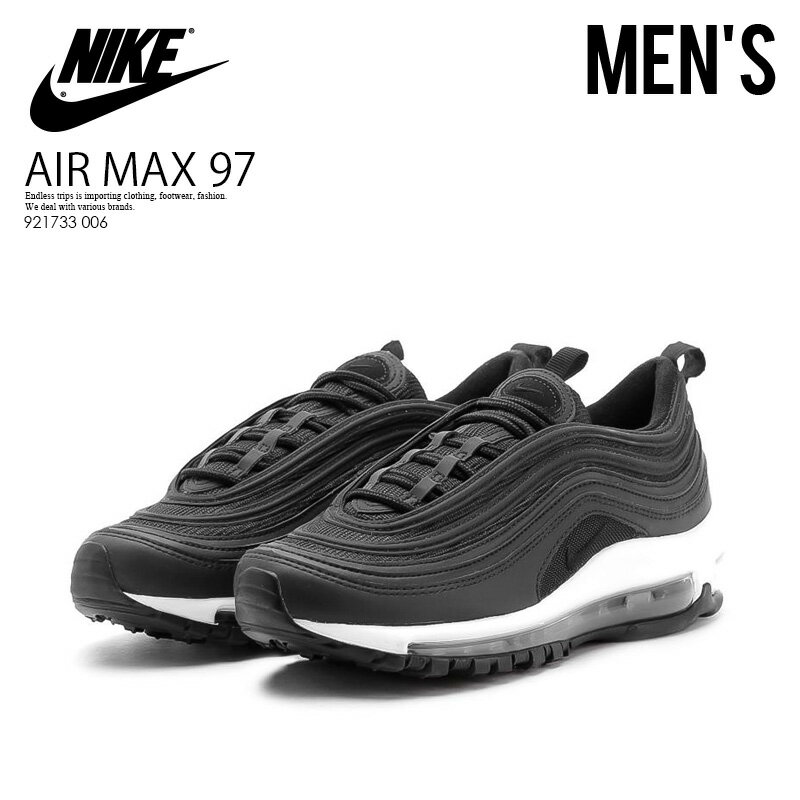 【大人気! 入手困難！メンズ サイズ】NIKE (ナイキ) WOMENS AIR MAX 97 (エア マックス97) レディースモデル スニーカー BLACK/BLACK-BLACK (ブラック)ブラック エアマックス 921733 006 ENDLESS TRIP dpd
