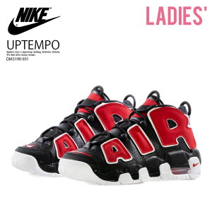 【入手困難!レディース サイズ キッズモデル】 NIKE（ナイキ）AIR MORE UPTEMPO (GS) (エア モア アップテンポ) モアテン WOMENS ウィメンズ スニーカー 厚底 BLACK/BLACK-UNIVERSITY RED (ブラック/レッド) DM3190 001 エンドレストリップ