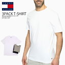  TOMMY HILFIGER (トミー ヒルフィガー) COTTON CREW NECK SHIRT 3-PACK (コットン クルーネック シャツ 3パック) 3枚セット Tシャツ フラグロゴ 半袖 WHITE/BLACK/GREY (ホワイト/ブラック/グレー) 09TCR01-099 ENDLESS TRIP dpd-3