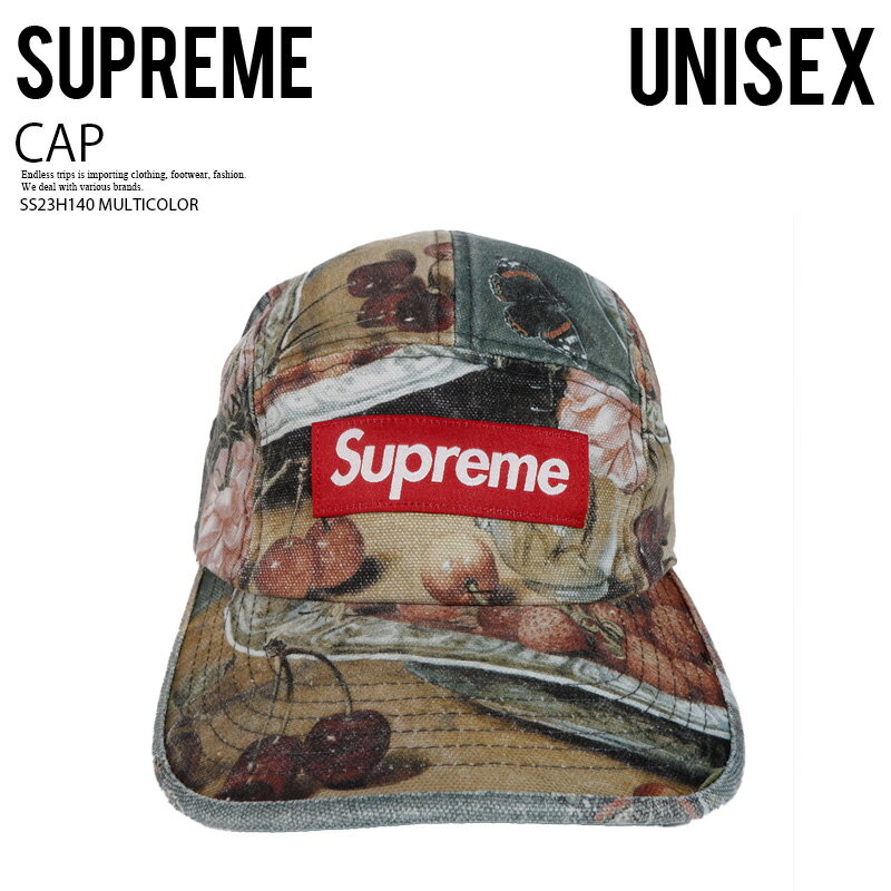 Supreme (シュプリーム) STRABERRIES CAMP CAP (ストロベリーズ キャンプ キャップ) ワークキャップ 帽子 ユニセックス メンズ レディース 普段使い デイリーユース カジュアル ストリート ヒップホップ スケーター 23SS MULTICOLOR (マルチカラー) SS23H140 MULTICOLOR dpd