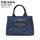 【大人気! 2WAYバッグ】 PRADA(プラダ) CANAPA 2WAY BAG (カナパ 2WAY バッグ) レディース クロスボディバッグ/斜めがけ ショルダーバッグ ハンドバッグ BLUE/GOLD LOGO (ブルー/ゴールド ロゴ) 1BG439V 0Y0AJ6 F0008 エンドレストリップ