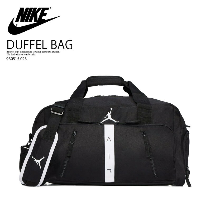 【希少! 日本未入荷 モデル!】NIKE (ナイキ) JORDAN JUMPMAN AIR TRAIN DUFFEL BAG (ジョーダン ジャンプマン エア トレイン ダッフル バッグ) ダッフルバッグ ボストンバッグ ユニセックス メンズ レディース BLACK (ブラック) 9B0515 023 エンドレストリップ