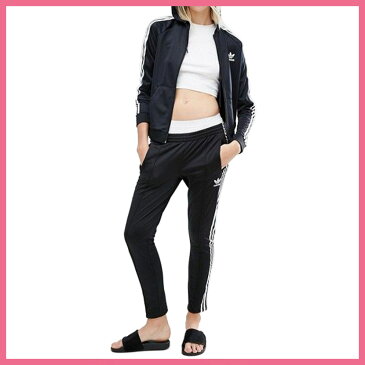 【希少!大人気! レディース スキニージャージ】 adidas (アディダス) SUPERSTAR TRACK PANTS W (スーパースター トラック パンツ) WOMENS SUPERGIRL ウィメンズ スーパーガール ジョガーパンツ BLACK/WHITE (ブラック/ホワイト) BK0004 ENDLESS TRIP エンドレストリップ