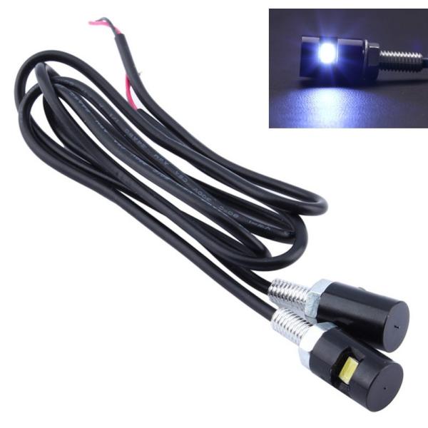 LED ナンバーボルト ブラック 2個セット 送料無料 12V用 ナンバー灯 ナンバーラン...