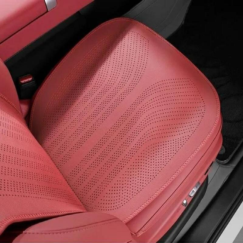 樂天商城 - 【楽天スーパーSALE】汎用レッド車用 シートクッション シートカバー 前座席用2枚 後部座席用1枚 滑り止め 座布団 通気性よし ナッパレザー