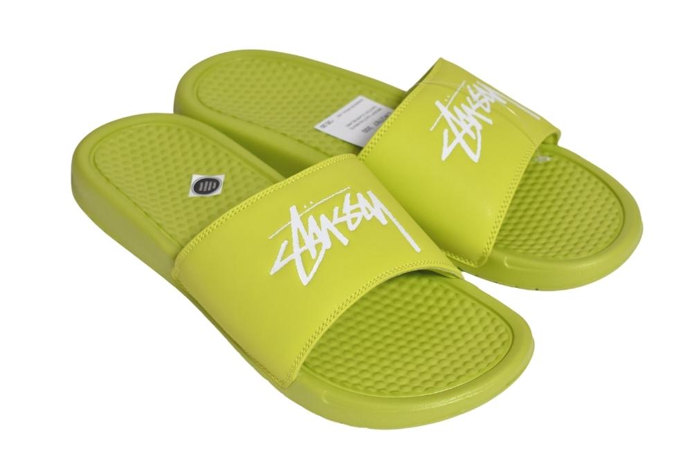 【送料無料】US9 27CM NIKE BENASSI SANDAL STUSSY BRIGHT CACTUS CW2787-300 ナイキ べナッシ サンダル ステューシー スニーカー メンズ レディース ブライトカクタス グリーン 未使用品 新古品 【中古】