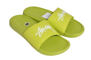 【送料無料】US10 28CM NIKE BENASSI SANDAL STUSSY BRIGHT CACTUS CW2787-300 ナイキ べナッシ サンダル ステューシー スニーカー メンズ レディース ブライトカクタス グリーン 未使用品 新古品 【中古】