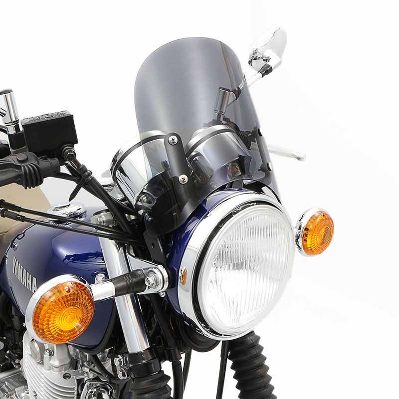 SR400 RH03J RH16J メーターバイザー セット スモーク ＋ 取り付け キット バイク
