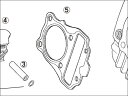 5.GASKET, CYLINDER HEAD カブ系 ボアアップキット：補修部品 バイク