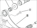  22.BOLT, FLANGE M6×30 バックステップキット 補修部品 バイク