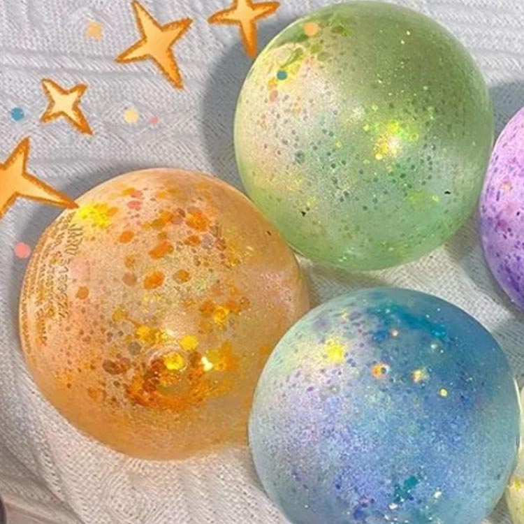 スクイーズボール 不安解消 破れにくい 4点セット 子供 にぎってつぶつぶボール 景品 スクイーズ 大人 握力 ストレス解消ボール トレーニング 水飴 おもちゃ 色ランダム発送 玩具 スクイーズボール やわらかい 減圧 enelife-10000556 エネライフ サンプル画像2