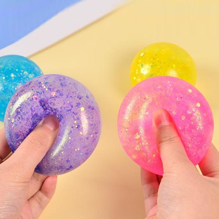 スクイーズボール 不安解消 破れにくい 4点セット 子供 にぎってつぶつぶボール 景品 スクイーズ 大人 握力 ストレス解消ボール トレーニング 水飴 おもちゃ 色ランダム発送 玩具 スクイーズボール やわらかい 減圧 enelife-10000556 エネライフ サンプル画像3